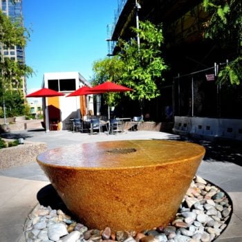 Inverted and Truncated Conical Water Feature from 20 Ton Block of Granite - HDG Building Materials