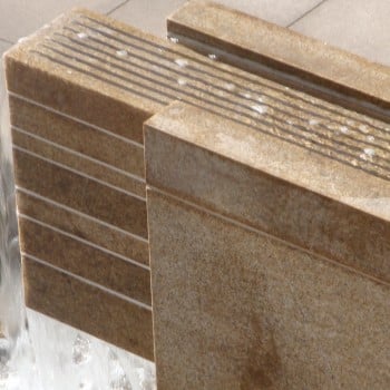Gobi Tan Granite Water Feature - Split-Face Finish