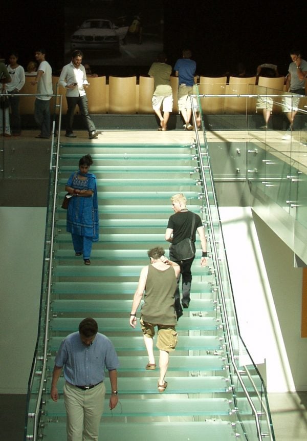 Stairs with Architectural Glass Treads - HDG Building Materials