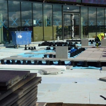 Buzon Pedestals with Concrete Pavers in Hotel Plaza