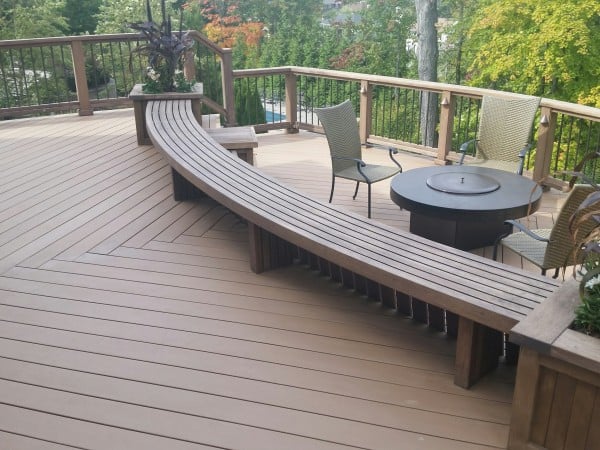 Resysta Tru Grain decking and bench - HDG Building Materials