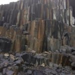 Black Basalt Columns in Quarry - HDG Building Materials