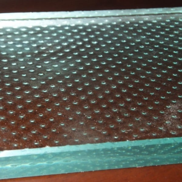 Clear Glass Paver with Nonslip Texture