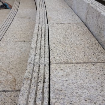 Closeup of Granite Stairs at Horton Plaza in San Diego - HDG Building Materials
