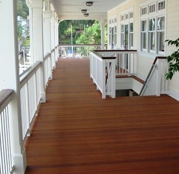 Ipe Wood Decking on Porch