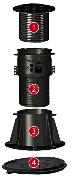 Buzon Pedestals BC Series callout - HDG Building Materials