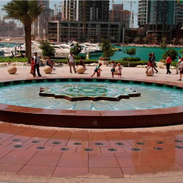 Buzon Pedestals in Civic Plaza - HDG Building Materials