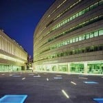 Buzon Pedestals Supporting Large Marble Pavers in Municipal Plaza