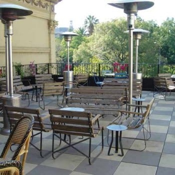 Buzon Pedestals with Concrete Tiles in Restaurant Terrace - HDG Building Materials