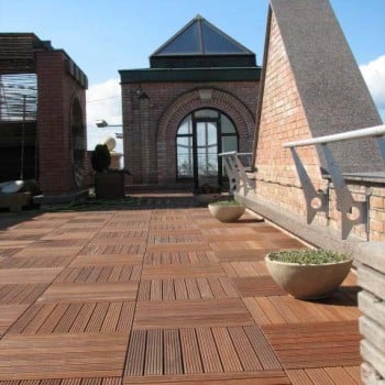 Buzon Pedestals with Ipe Hardwood Tiles - HDG Building Materials
