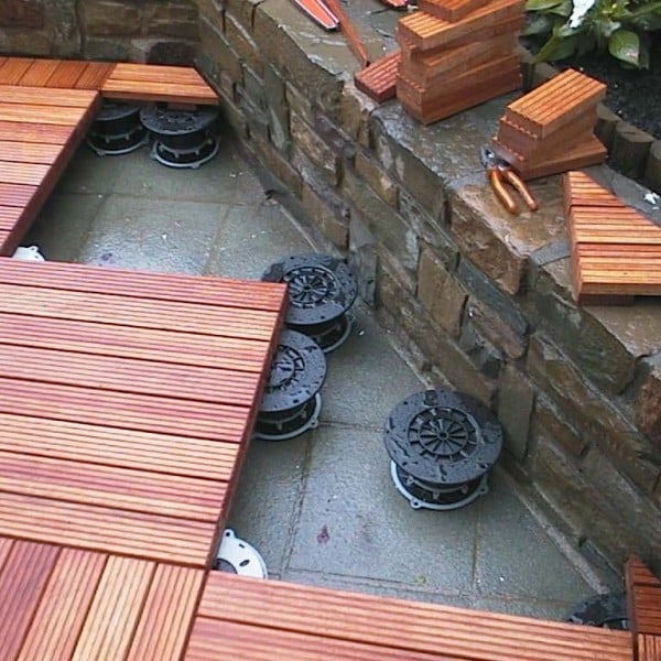 Buzon Pedestals with Ipe Hardwood Deck Tiles