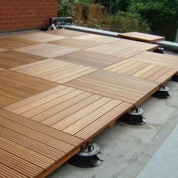 Buzon Pedestals with Ipe Hardwood Tiles - HDG Building Materials
