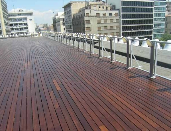Buzon Pedestals with Wood Decking in Public Terrace - HDG Building Materials