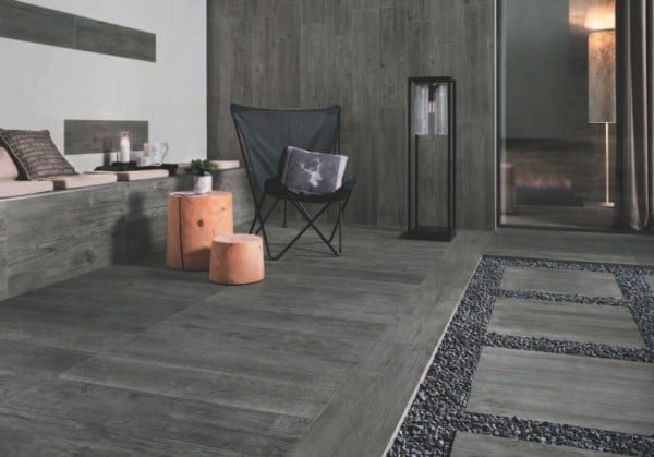 Vintage Grey Porcelain Pavers Outdoor Lounge Application
