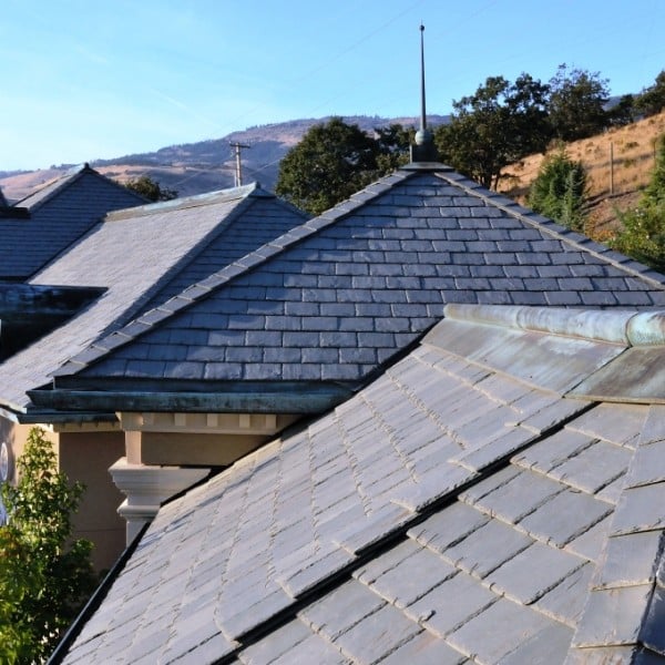 Belle Fiore Winery Blue Slate Roof Detail - HDG Building Materials
