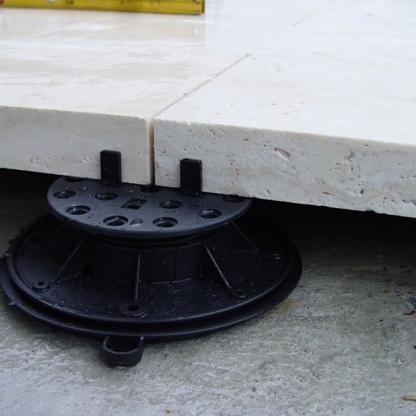 Buzon Pedestal Spacer Tabs with Stone Slab Paving - HDG Building Materials