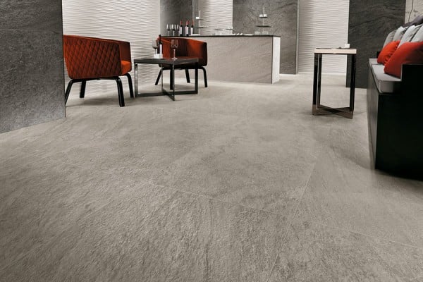 Detail View of Rosario Quartzite Porcelain Pavers in Commercial Flooring