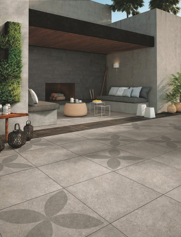 HDG Urban Block 60x60 cm 24x24 inch Porcelain Pavers in Outdoor Living Area