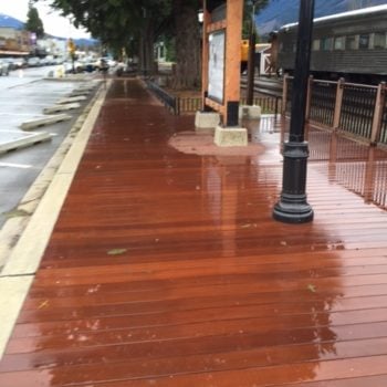 TruGrain made with Resysta decking is water resistant