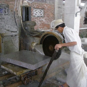 Image of Stone-Cutting-at-HDG Building Materials Partner-Factory-in-China