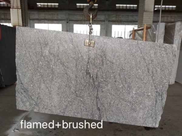 HDG Delta Grey Granite with Black Veins - Flamed and Brushed Finish - HDG Building Materials