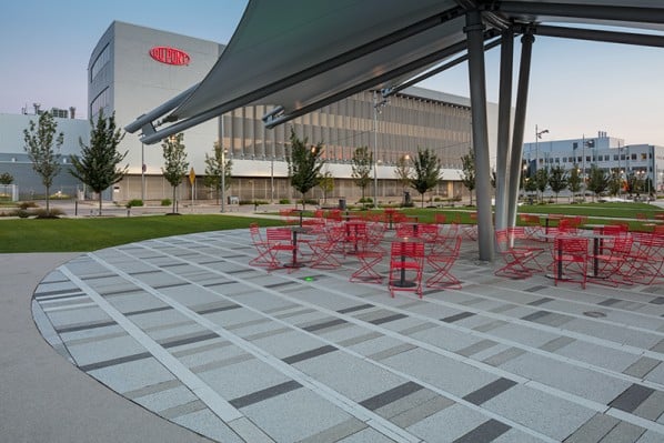 HDG Tech Fine Concrete Paver Outdoor Seating Application