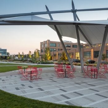 HDG Tech Fine Concrete Pavers on Outdoor Seating Area