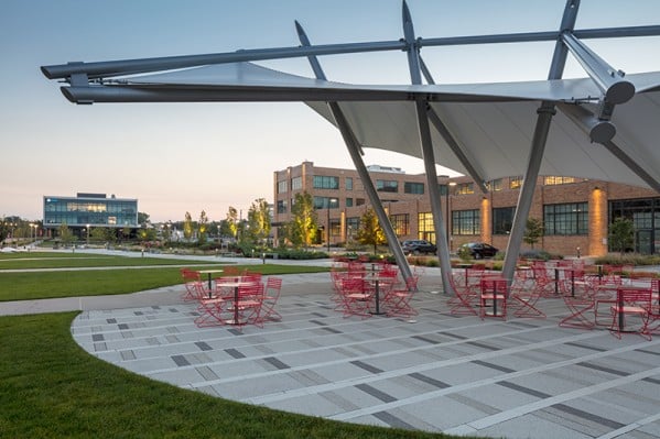 HDG Tech Fine Concrete Pavers on Outdoor Seating Area