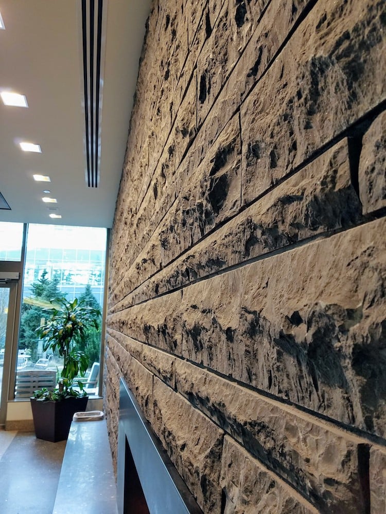 Mushroom Finish HDG Turtleshell Limestone Closeup - HDG Building Materials