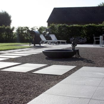 Outdoor Patio and Walk Using 3CM HDG Colo-Grigi Porcelain Pavers - HDG Building Materials