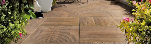 Espresso Porcelain Paver in Private Garden Application - HDG Building Materials