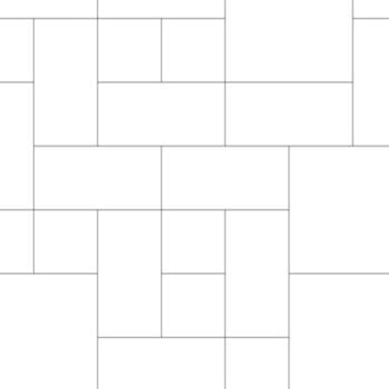 Paver Layout with 3-Piece-Ashlar-Pattern 12x24 12x12 24x24