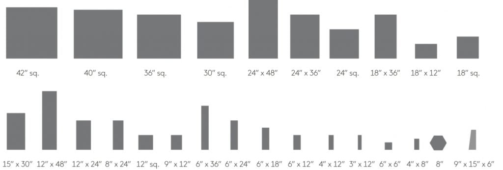 Concrete Paver Sizes for HDG Tech Series