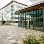 Office Park Plaza with Concrete Pavers - Mixed Colors