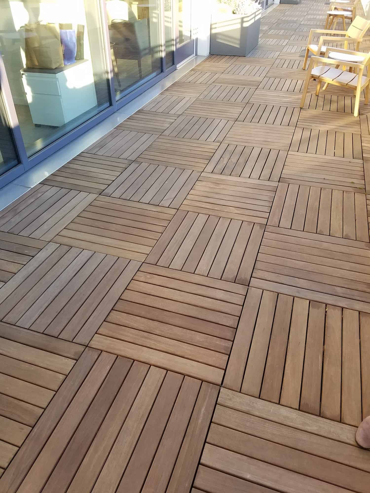 Cumaru Hardwood Pavers on Terrace - HDG Building Materials