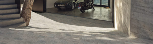Driveway Application with 30x30 cm Centaur Grey Porcelain Paver - HDG Building Materials