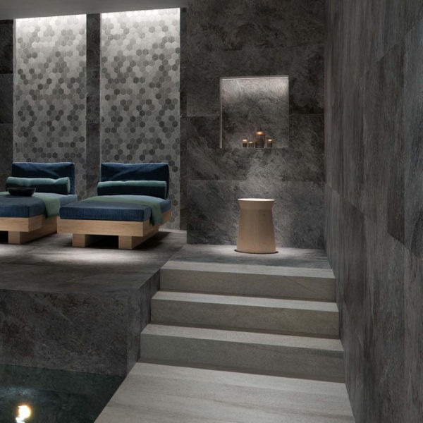 HDG Pietra Stone-Finish Pavers – Silas Rain Porcelain Paver