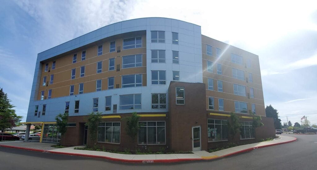 Wide Profile View of Sunrise Development ROCK Apartments