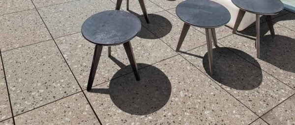 Terra Gravel Porcelain Paver Feature