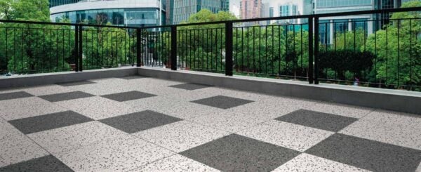 60x60cm Terra White and Terra Basalt Porcelain Pavers in Mixed Color Pattern