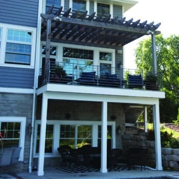 DuxxBak Water Shedding Deck Installed Over Outdoor Living Area