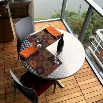 Portland Balcony made with Black Locust Deck Tiles