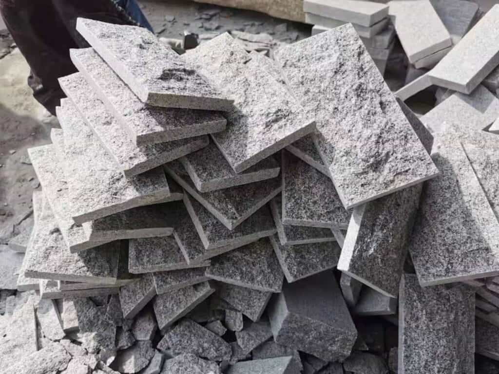 4x8 inch Mushroom Finish Light Grey Granite Natural Stone