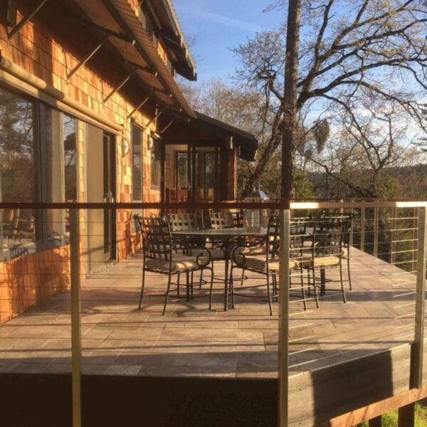 Luxury Residential Stone Deck Over Wood Joists