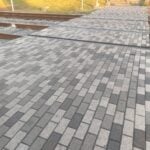 Concrete Pavers Between Trolley Tracks