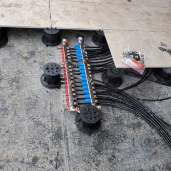Snow Melt System with Hydronic Fluid Manifold Shown