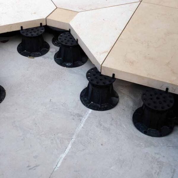 Elevated Stone Deck with Buzon Pedestals