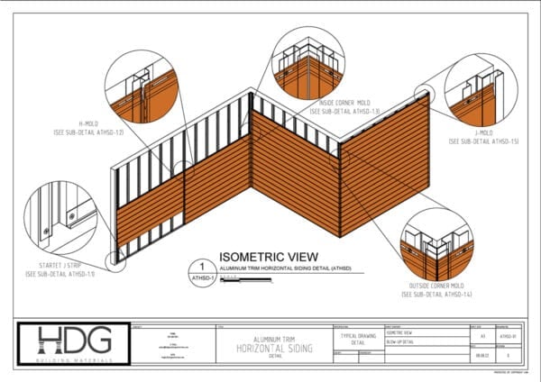Thumbnail Image of Resysta Technical Drawing for Aluminum Trim Horizontal Siding Detail PDF