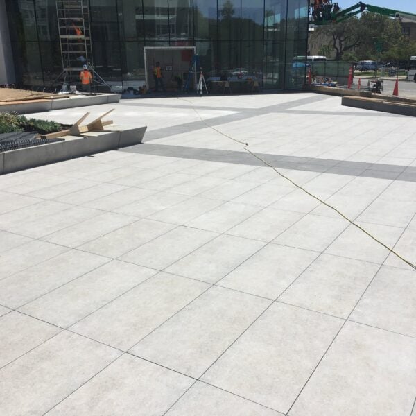 Finished Porcelain Pavers Over Buzon Pedestals
