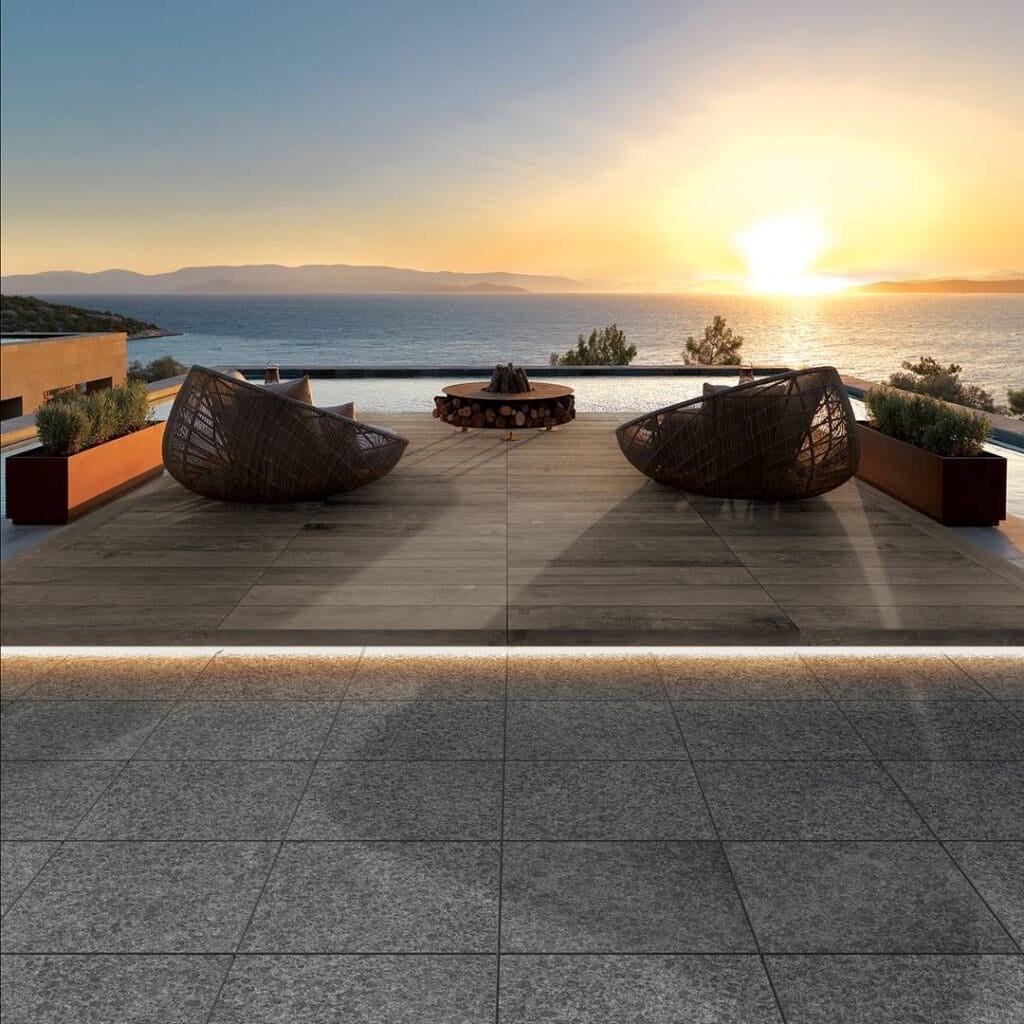 HDG Negro Porcelain Paver Basalt Stone Look Pavers